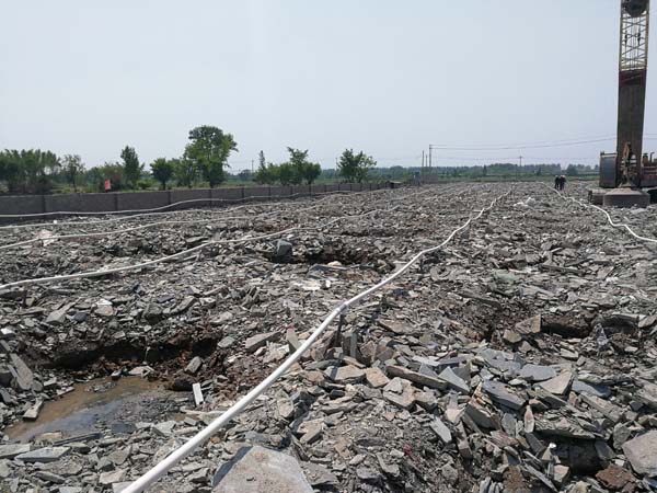 江蘇泰州港物流園區(qū)一期降水強(qiáng)夯工程開(kāi)工進(jìn)展